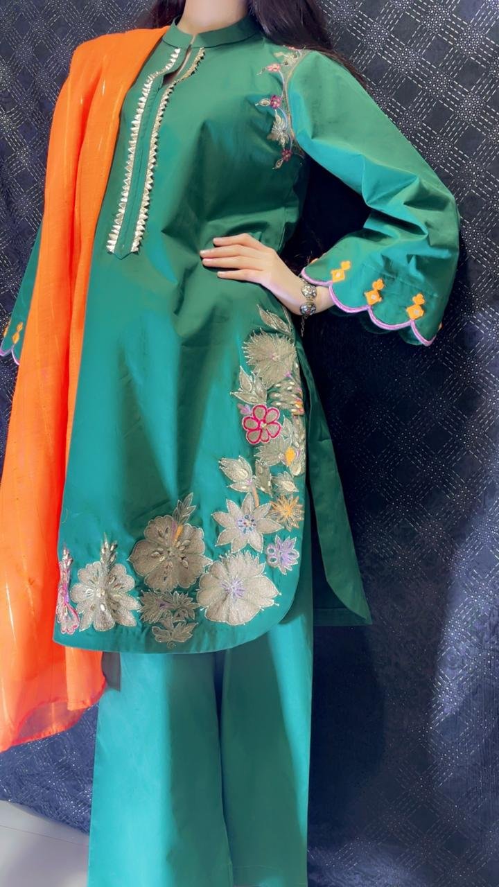 Dark Green Suit Detail
